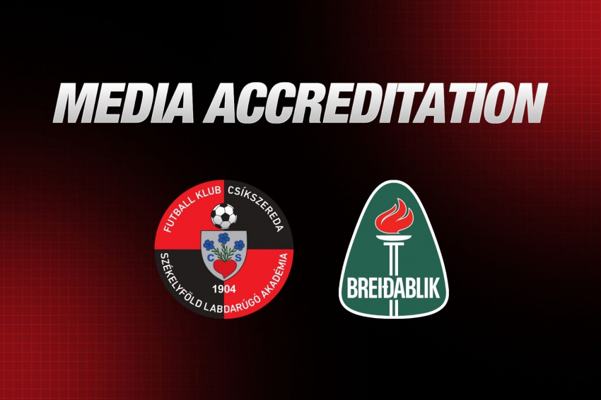 Sajtóakkreditáció az FK Csíkszereda–Breiðablik Női Európa-kupa-mérkőzésre